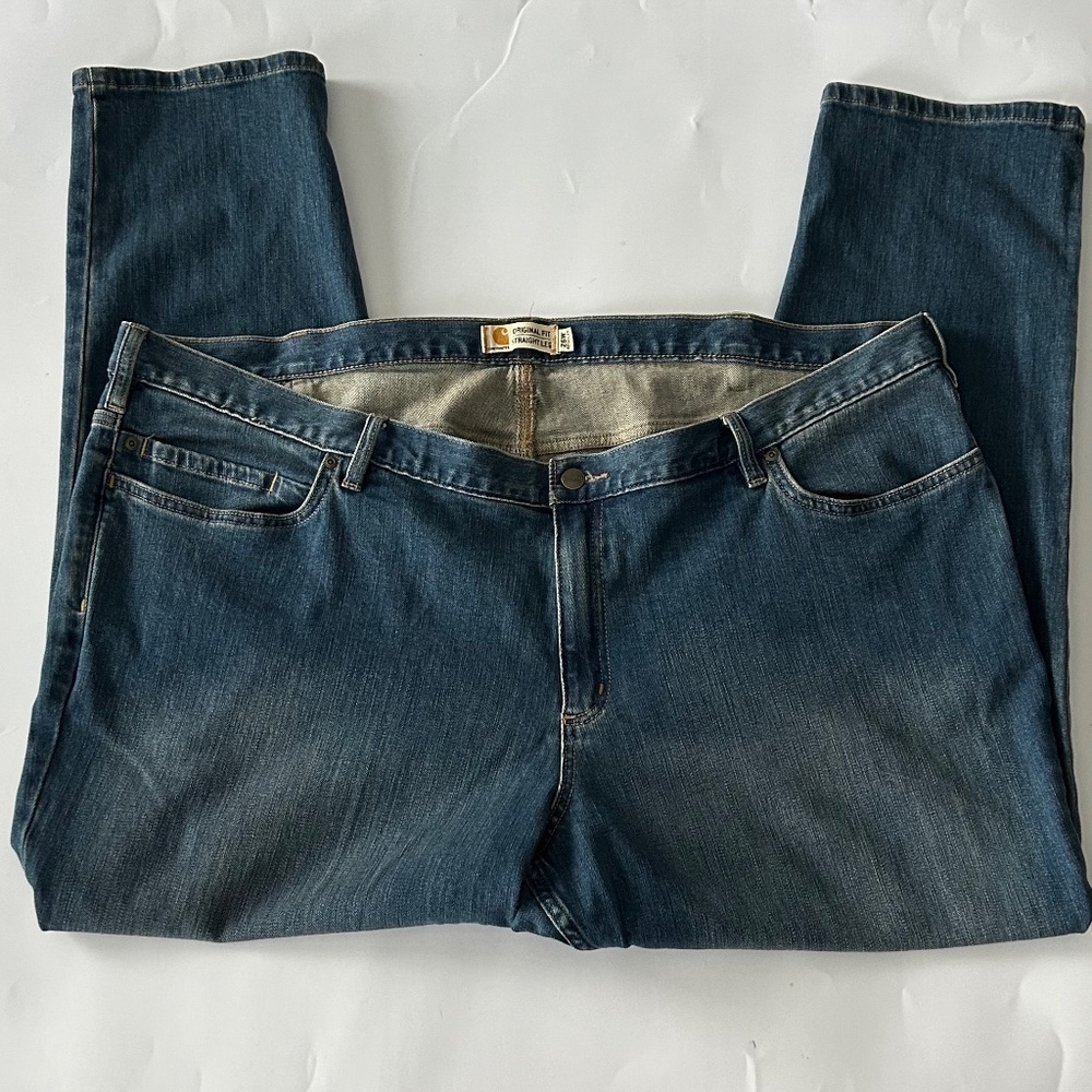 Women's Carhartt Jeans Original Fit Straight Leg Jeans 98% cotton Size 26W NWOT